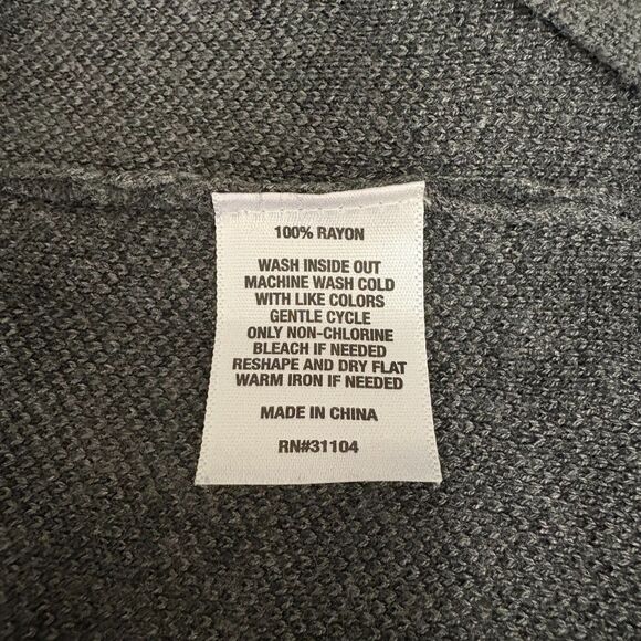 Wonderly Dolman Sleeve Slouchy Sweater Gray Black Leopard Print Cozycore Size XL - Picture 4 of 4